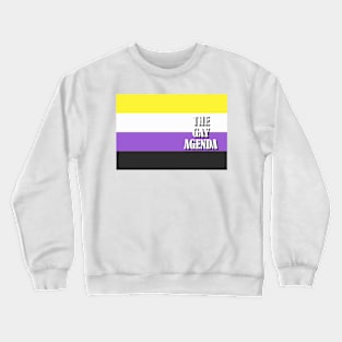 The Gay Agenda - Nonbinary Flag Crewneck Sweatshirt